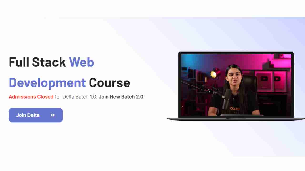 Free Full Stack Web Development Delta Batch With Certificates